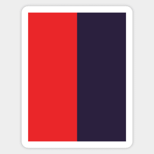 Genoa Retro 1970s Red and Blue Sticker